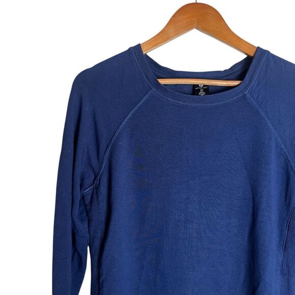 Active life navy modal blend long sleeve shirt - Picture 2 of 9